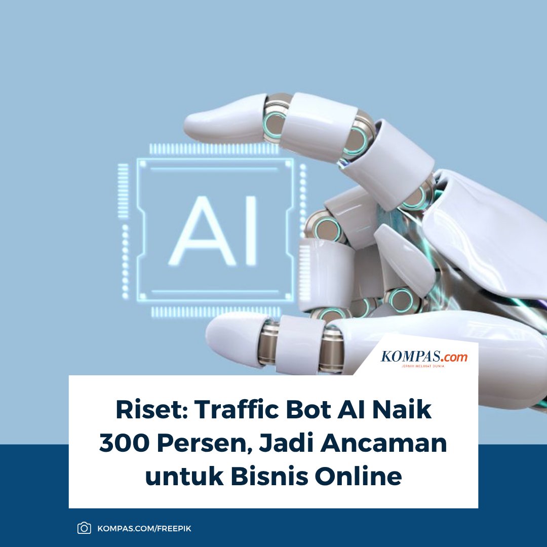 kompascom's tweet image. Sebuah riset terbaru menunjukkan lonjakan tajam 300% pada lalu lintas bot AI, didominasi content scraping yang berpotensi melumpuhkan pendapatan dan akurasi metrik digital penerbit serta e-commerce.

Baca di sini: tekno.kompas.com/read/2025/11/1…

~TR #BotAI #Traffic