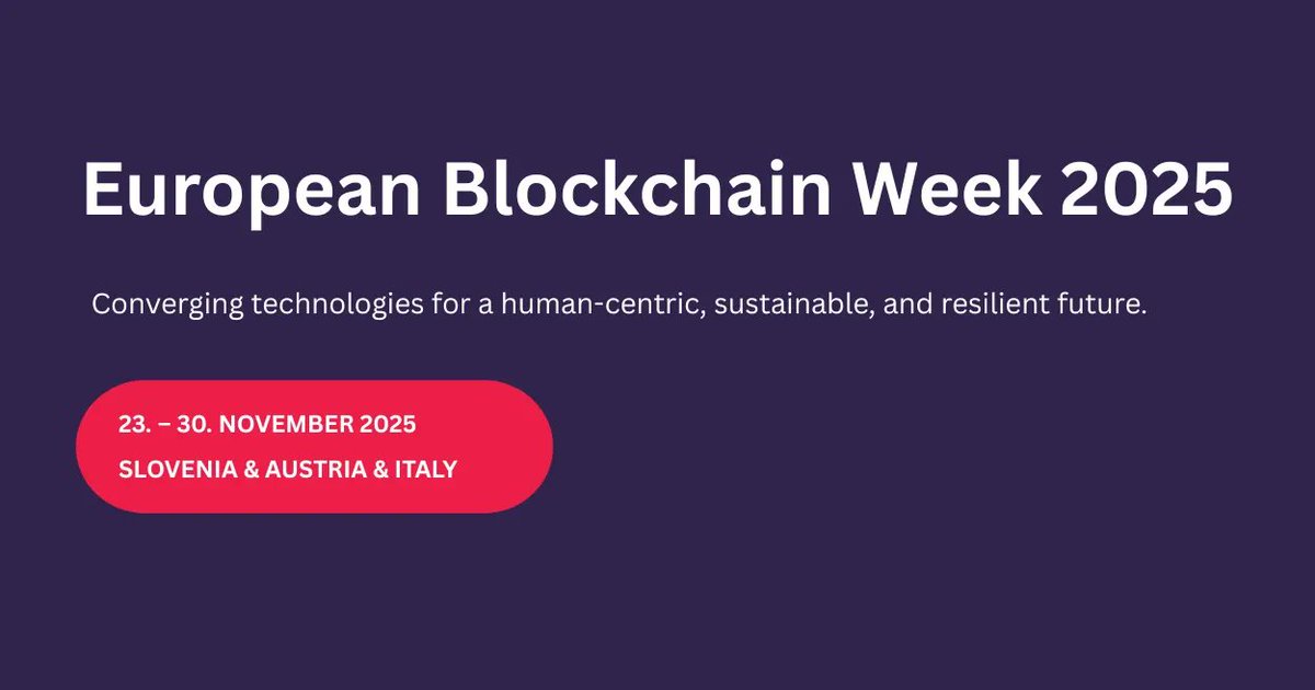 CoinpediaEvents's tweet image. European Blockchain Week 2025 is coming to Slovenia from 23–30 Nov, and the real question is—are you ready to meet the people who are quietly shaping tomorrow?

Why watch from the sidelines when you can be inside the room?

#CoinpediaEvent #Blockchain #BlockchainEvent…