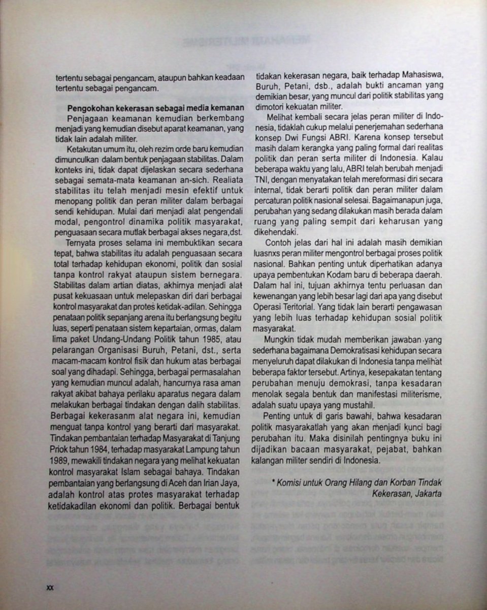 MEMAHAMI MILITERISME - MUNIR
sumber buku Militerisme di Indonesia  – Sylvia Tiwon dkk (1999) unduh disini …51966perpustakaanonline.wordpress.com/2025/01/31/und…