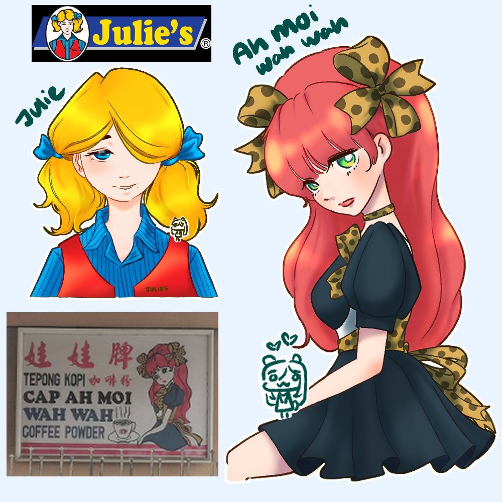 突然想要画这2位阿嫲级别的牌子

我比较好奇有多少人认识红发的那位

#Julie #capahmoiwahwah #redraw