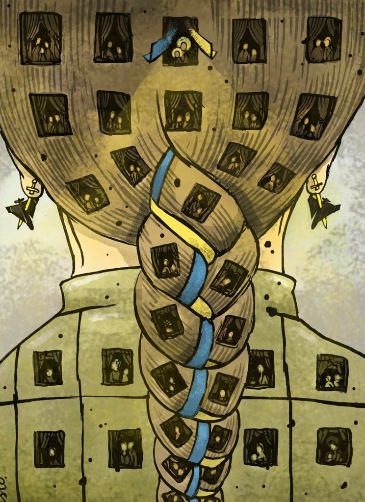 KorhevKorhev1's tweet image. &quot;Українська коса&quot; 💙💛
 🎨Олексій Кустовський.