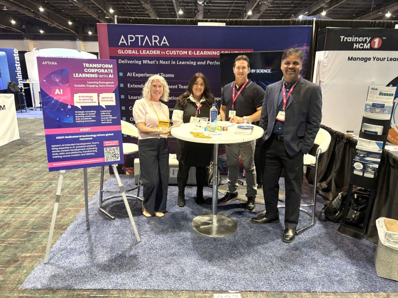 Aptara's tweet image. @devlearn was truly inspiring!🙌

The Aptara team, Daren Harber, Mohit Chaturvedi, Patsy Coffey &amp;amp; Michelle Speno, loved connecting with L&amp;amp;D leaders and showcasing our next-gen learning solutions. Thank you to everyone who made this event unforgettable.
 
#DevLearn2025 #Aptara