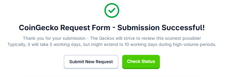 TruthToshiiii's tweet photo. Phew!! Coingecko stressed me out. Lol!! Coingecko application has been submitted. https://t.co/z3IoxYN0zn