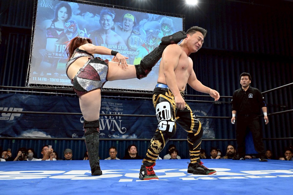 ☀️『IWA Thailand SETUP: A NEW DAWN』
IWA JAPAN SETUP WORLD TAG TEAM CHAMPIONSHIP

<a href="/miyu_tjp/">山下実優 Miyu Yamashita</a> &amp; <a href="/toribami_tjpw/">鳥喰かや　Kaya Toribami</a> vs <a href="/ProWresIWA/">I.W.A.JAPANプロレスThailand🇹🇭公式 official</a> w/ <a href="/HaruMiyakoUMA/">ハル•ミヤコ “Agent”Haru Miyako/IWA Thailand 🇹🇭</a> vs  <a href="/theandstatement/">StatementAT</a> &amp; <a href="/SenyoritoJDL/">🇵🇭 Jake De Leon | JDL 🐓</a> 

WINNER : Kaya Toribami (9.23) via Sento Choryu &gt; Kappa Kozou

*
