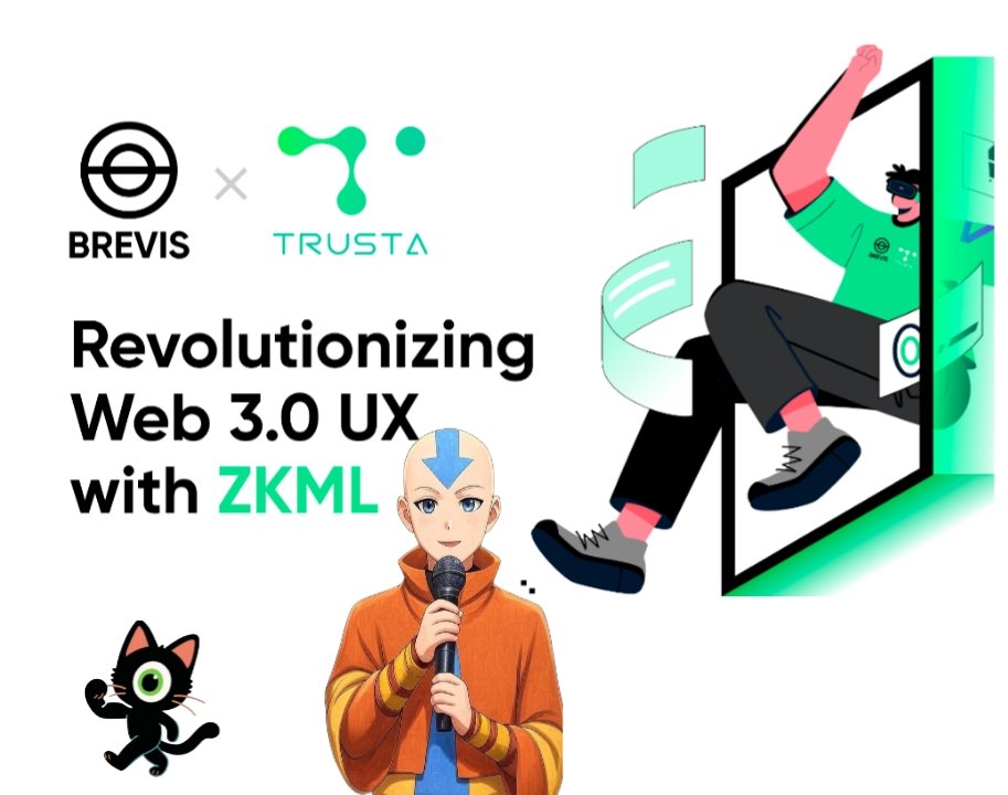 web3_bender's tweet image. good morning zkats

let&apos;s briefly discuss about revolutionizing web 3.0 ux with zkml powered by trusta and @brevis_zk which marks a pivotal leap in decentralized user experiences. 

zkml, or zero-knowledge machine learning, fuses ai&apos;s predictive power with zk proofs, enabling…