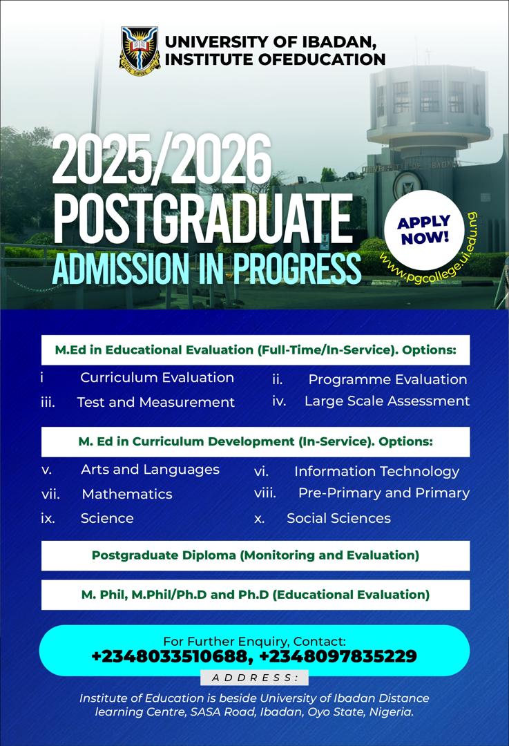 The Postgraduate College, University of Ibadan tweet media