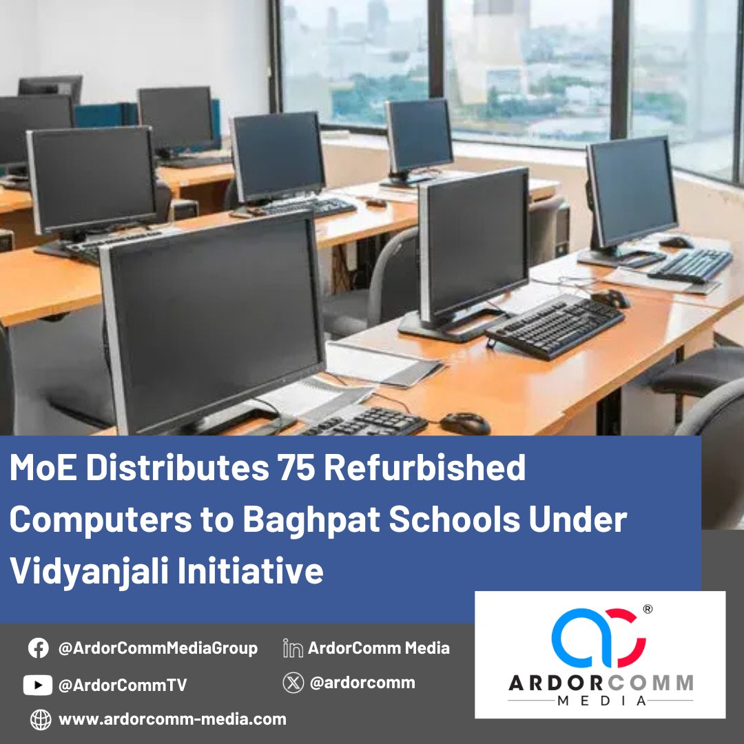 ardorcomm's tweet image. MoE Distributes 75 Refurbished Computers to Baghpat Schools Under Vidyanjali Initiative

Read More: ardorcomm-media.com/moe-distribute…

#ArdorComm #ArdorCommNews #EducationNews #MoE #SchoolEducation #Vidyanjali