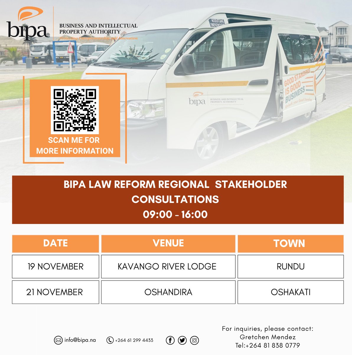 bipa_nam's tweet image. Next stop Kavango East. The Law Reform Outreach moves forward as we share insights, listen to stakeholders and shape reforms that support a stronger business ecosystem.

#BIPA #LawReform #BusinessReform #KavangoEast