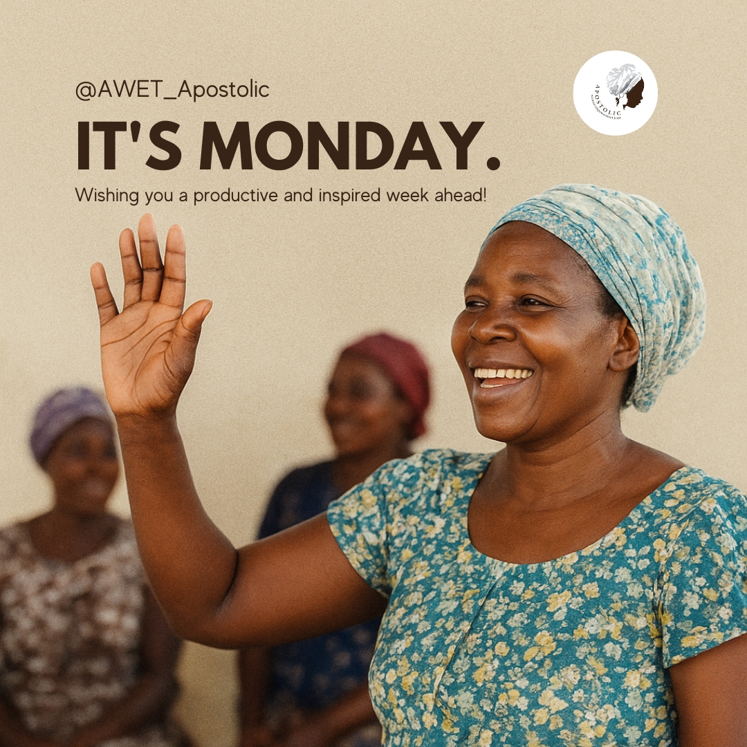 AWET_Apostolic's tweet photo. As we step into a new week, may we lead with hope, courage, and purpose.
At AWET, every new day is a chance to uplift women, empower adolescents, and build communities where dignity and opportunity thrive. ๐๐
Wishing you a productive and inspired week ahead!
#NewWeek #AWET https://t.co/fdAxd5rW4t