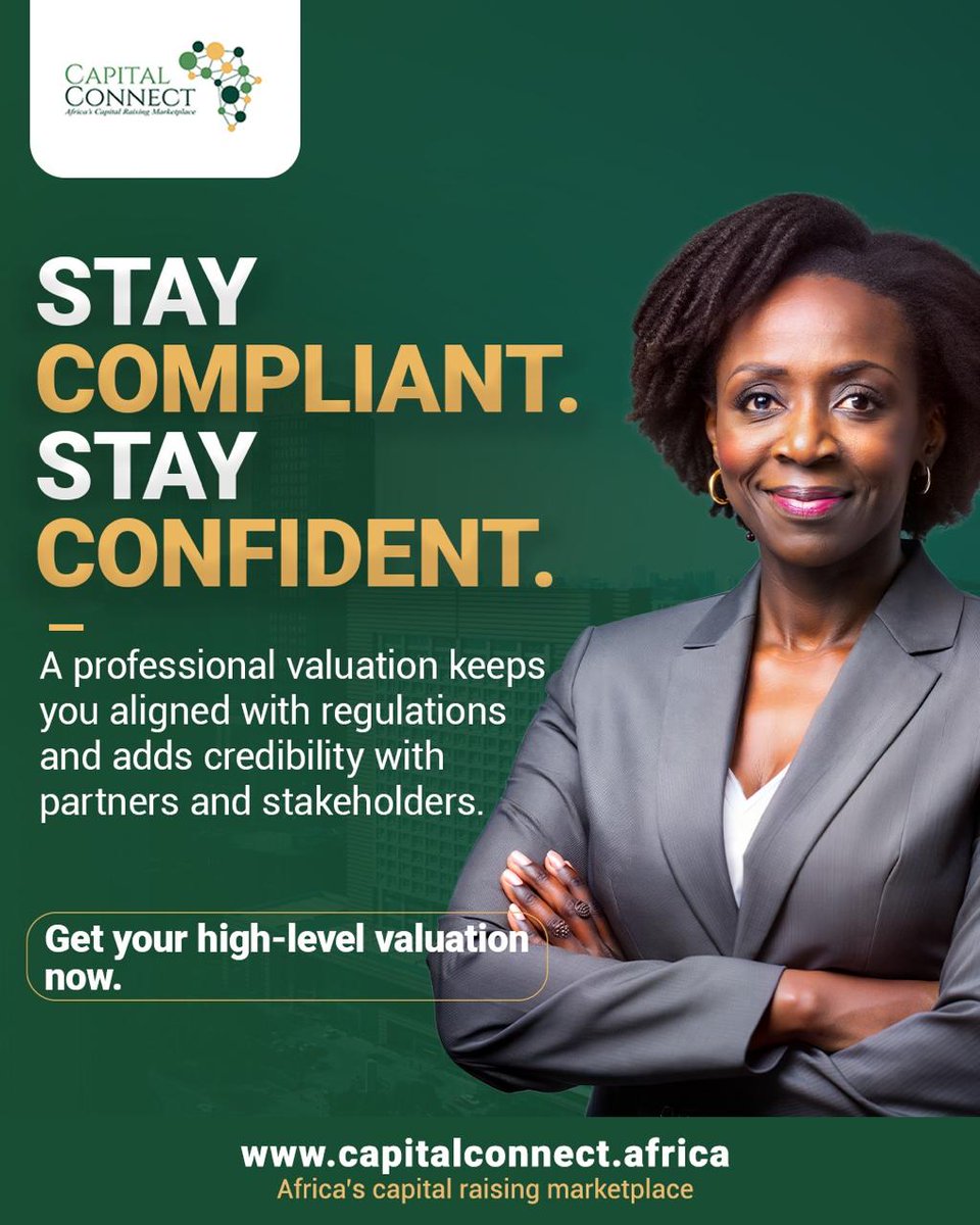 KUcoolkid's tweet photo. Many SMEs don’t know how to interpret valuation reports. This webinar provides guidance that helps you align strategy with expectations in Africas CapitalRaising Marketplace and Get Investor Ready. #CapitalConnectAfrica #InstantValuationServices https://t.co/oHa0iVy8NC