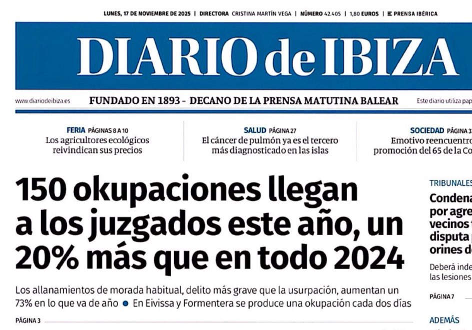 🚨🚨Solo hace 8 meses, los socialistas y el equipo de opinión sincronizada nos acusaban de alarmismo

La Ley antiOkupación del <a href="/ppopular/">Partido Popular</a> sigue en el congelador de Armengol

#ArmengolOkúpate