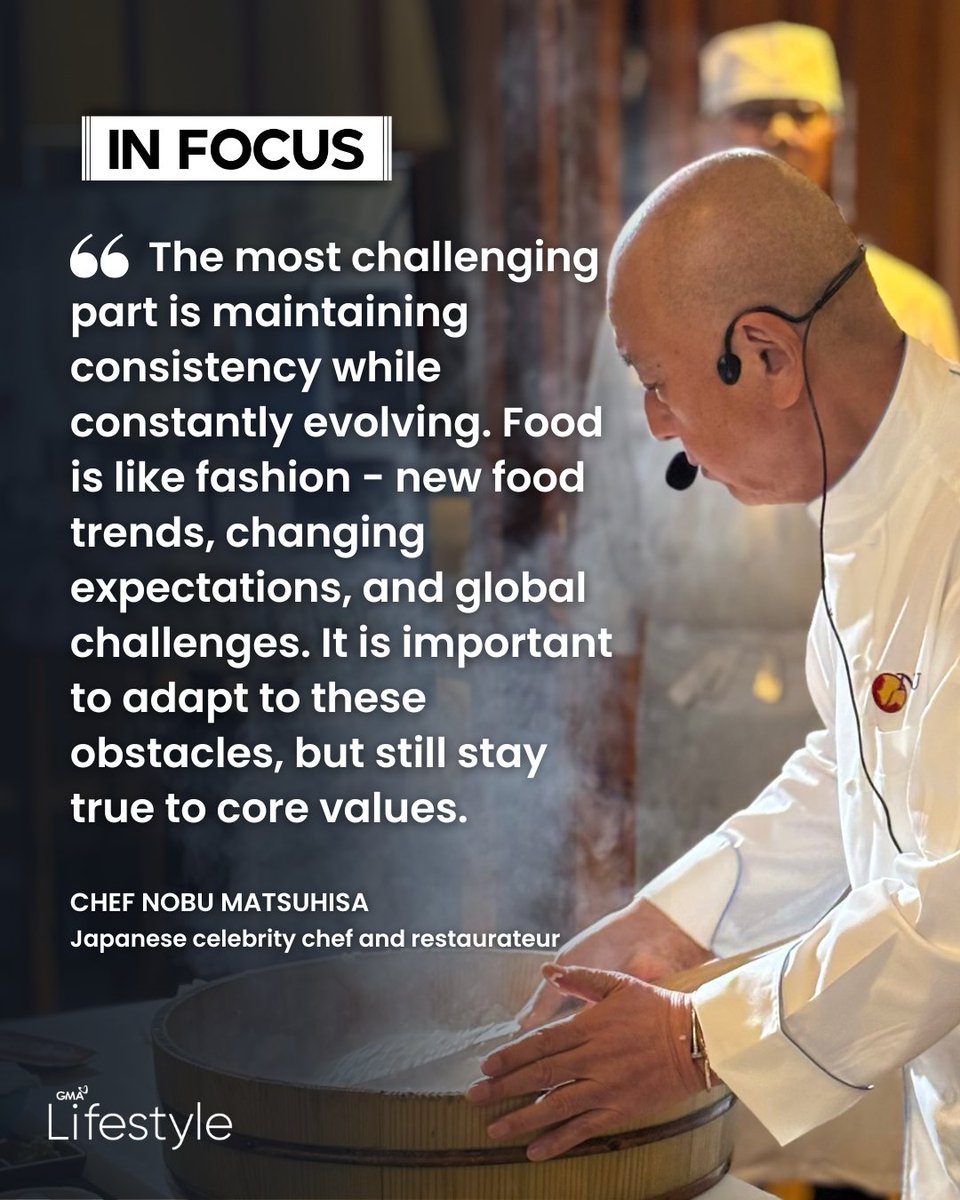 gma_lifestyle's tweet image. 𝐈𝐍 𝐅𝐎𝐂𝐔𝐒: For Chef Nobu, one of the most challenging parts in operating a restaurant is being consistent. Restaurants need to be consistent when it comes to service and the food they serve.

Read his full #InFocus story HERE: bit.ly/3Jdfel4

#GMALifestyle