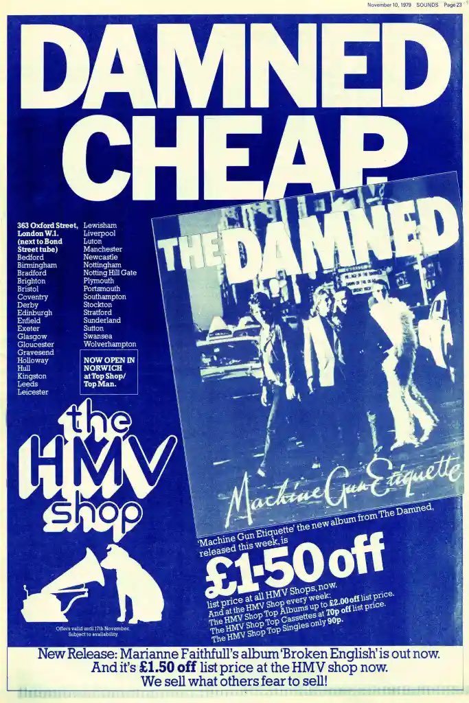 lee0969's tweet image. On this day in 1979 No 51 UK Album Chart The Damned “Machine Gun Etiquette” IMHO nothing less than a masterpiece. A difficult choice as it’s all so good but I’ll choose “Love Song” how about you?#1970s #TheDamned #Punk @jillwebb2005 @nikidoog @Carolyn_on_x  @FatOldAnarchist…