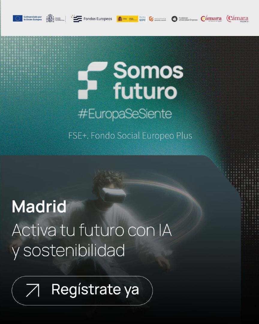¡Mañana comienza en #Madrid #SomosFuturo! Una iniciativa de <a href="/fue_es/">Fue mal el codigo: e</a> y @camaracomercio_es que recorre distintas ciudades para conectar a jóvenes desempleados con el mercado laboral.

Proyecto Fondo Social Europeo Plus (FSE+) 

#EuropaSeSiente
