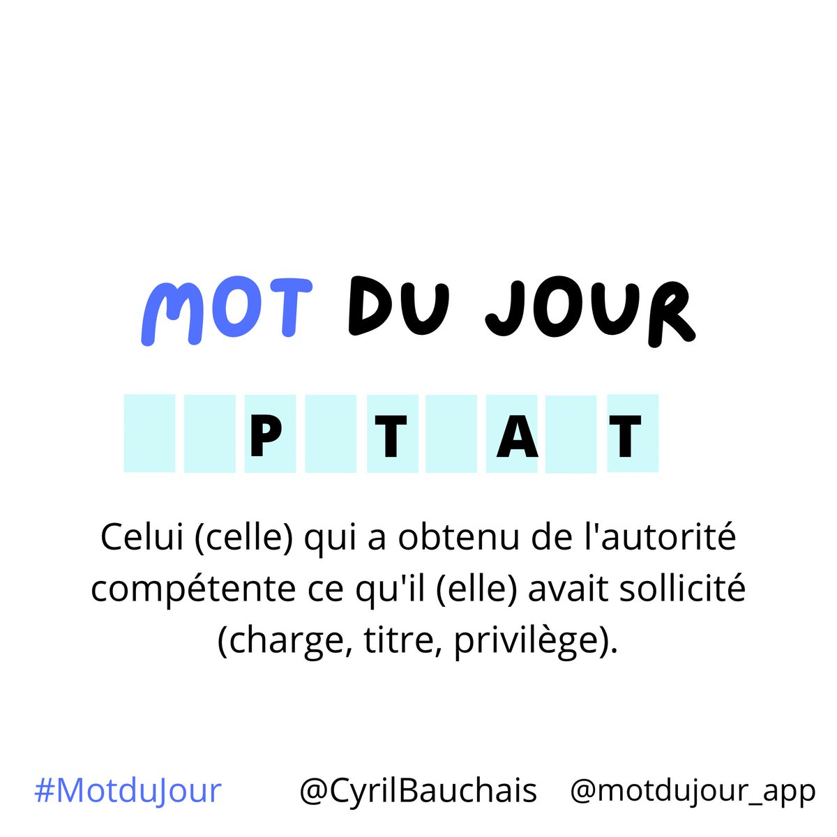 CyrilBauchais's tweet image. Bonjour👋🏻 
Depuis 2018, je propose chaque matin, en semaine, la définition d’un #motdujour, qu’il vous faut découvrir🧠

Si je vous❤️alors:👏🏼

💪🏼Aujourd’hui, force : 3️⃣😱

Bonne chance🍀

🚨PARTAGEZ ce post pour inviter vos #amis à jouer aussi 🙏🏻
(Règles thread👇)