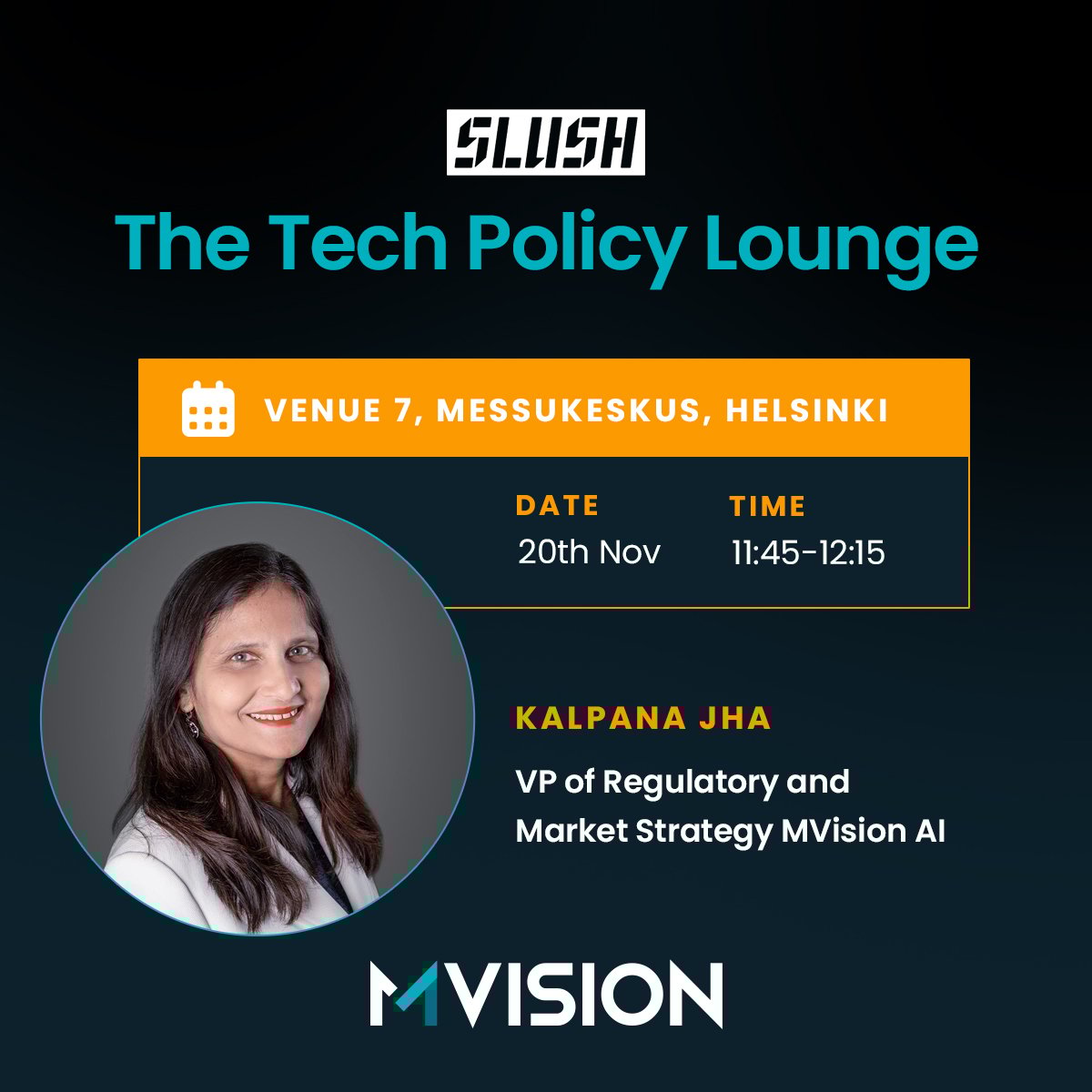 mvisionai's tweet image. At Slush on Nov 20, 11:45 AM –12:15 PM, MVision AI’s Kalpana Jha joins other experts to explore how Europe can shape AI regulation that supports innovation and global growth.

Register: bit.ly/3Xw2YPR

#AIMedTech #EUAIACT