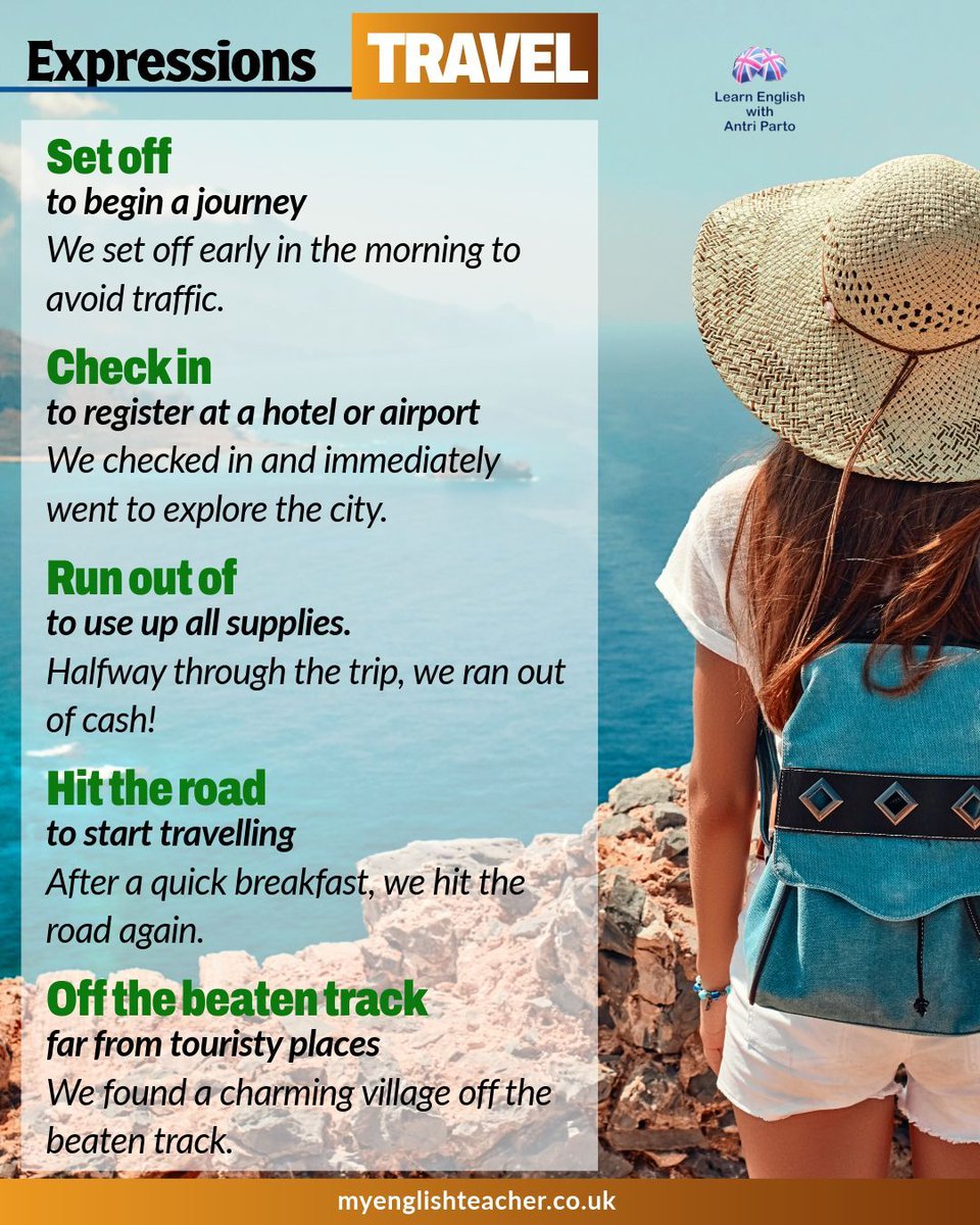 MyLinguaAcademy's tweet image. Want to write about your travel experience like a pro?
Here are the best tips, phrases, and vocabulary to make your story vivid and natural — perfect for FCE &amp;amp; CAE!
Let’s level up your travel writing! buff.ly/4CuCLTb 
#learnenglish #englishwriting #travelenglish