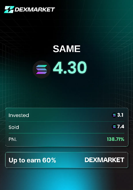CalkinDee3602's tweet photo. $same has solidified its place in the market, showing steady growth with a bright future

4nBQGUjd3oRSEQCkbRuBVsz1QA2XuJuXJwPWvG5Cpump https://t.co/8ReXzqYkTs