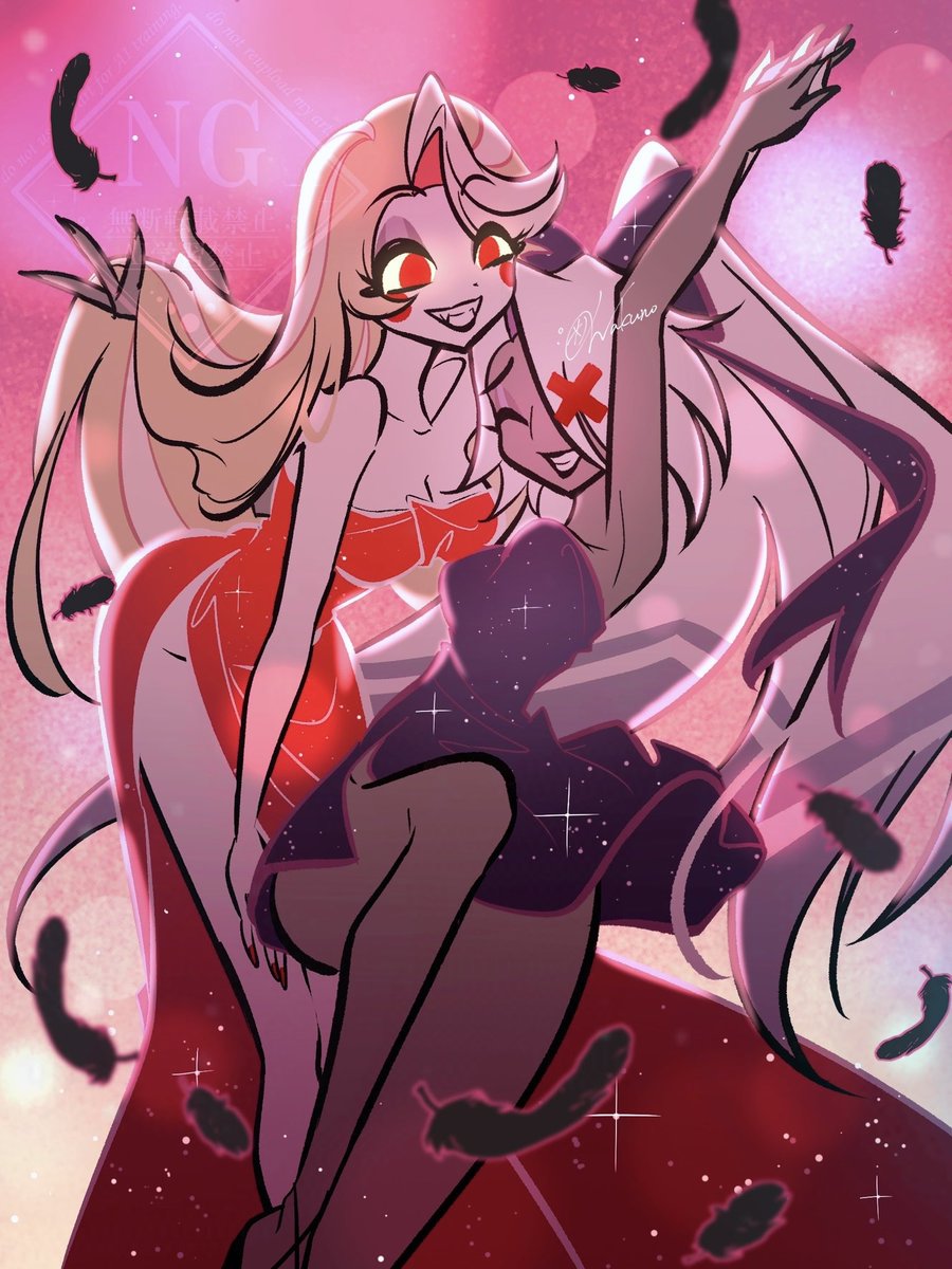 地獄のプリンセスと堕天使
#HazbinHotelFanart