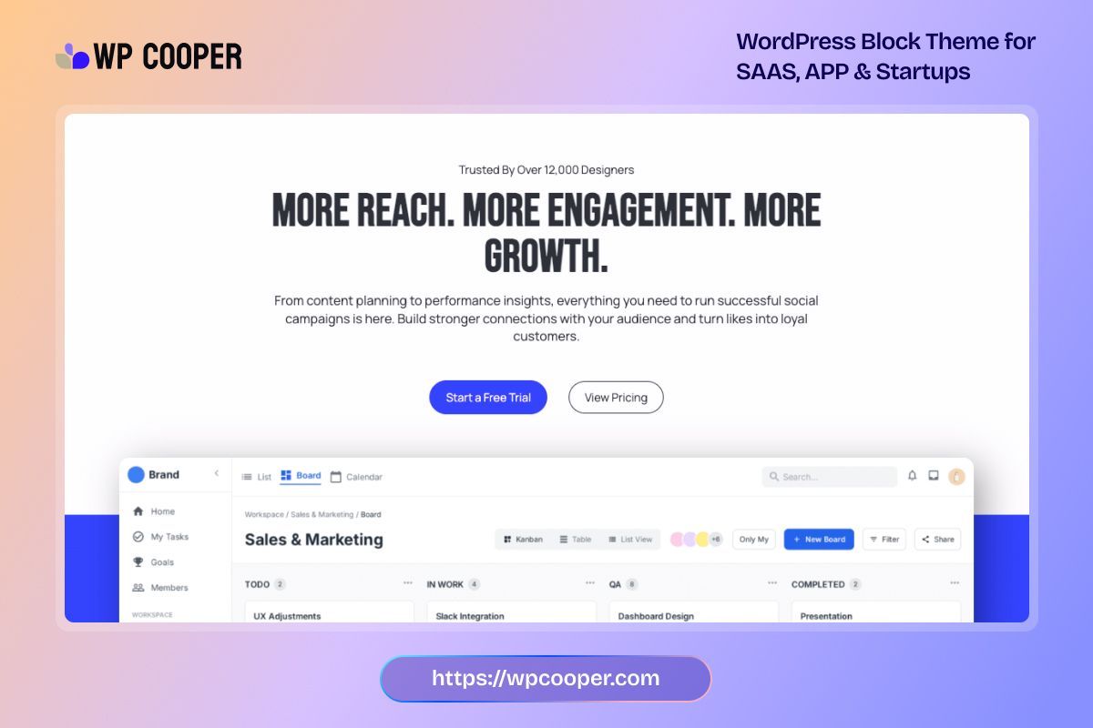 wp_cooper's tweet image. Today’s pattern is all about big words + big energy. Hero with striking typography that demands attention from the first scroll. Simple structure. High impact. 

Get started for free: wpcooper.com