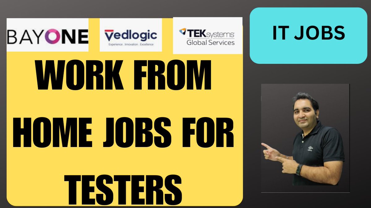 rdautomation's tweet image. youtube.com/watch?v=uO-lVQ…
New video on Work from home jobs For Testers is out.
Like, Share &amp;amp; Subscribe our channel.
#testingjobs #qajobs #rdautomationlearning