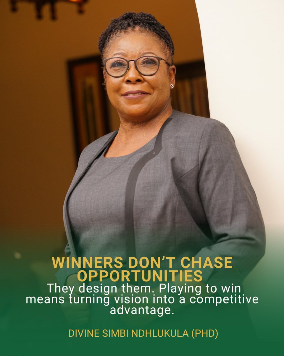 In the grand theatre of life, we all yearn for the same thing,  to win. As we start the week, remember that playing to win is not about competing with others; it is about creating opportunities and mastering your own game.​ #MondayMotivation #DivineSimbiNdhlukula
