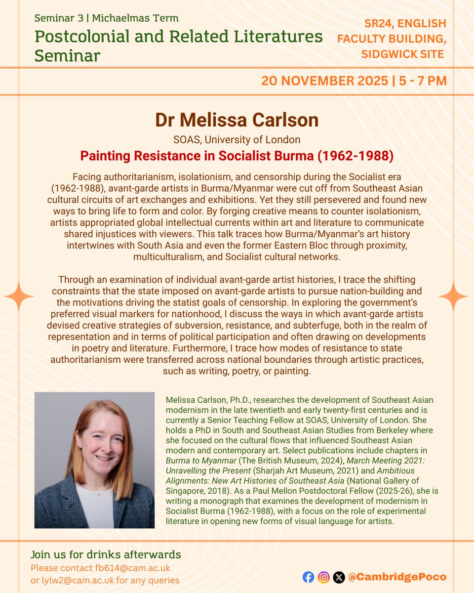 Cambridge Postcolonial Literatures Seminar tweet media