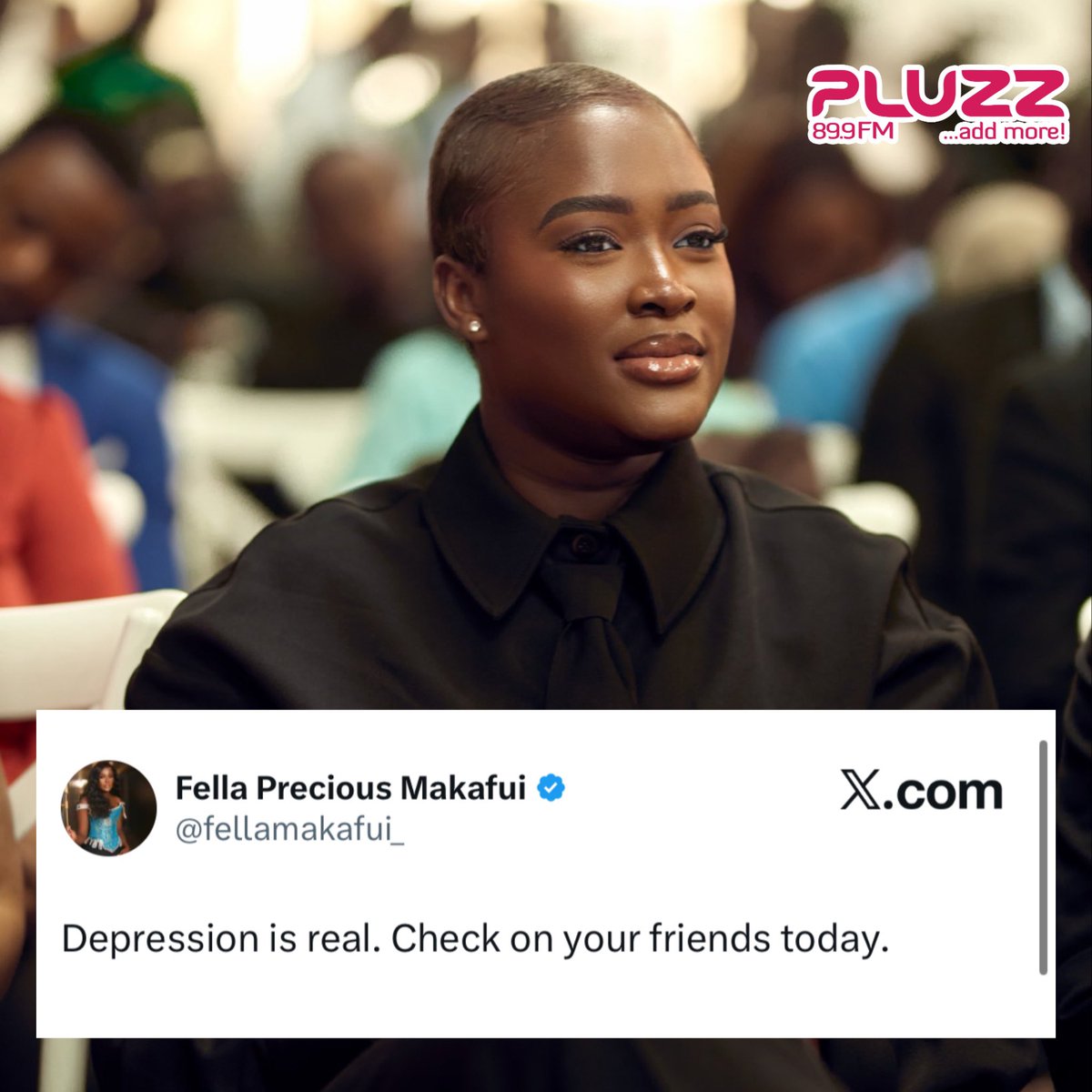 PLUZZFM's tweet image. Check on your friends this new week☺️

#AddMore
#AccrasMusicLeader