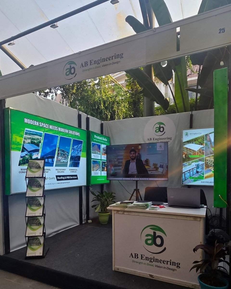 Abengineering17's tweet image. Honoured to be part of the Design Carnival &amp;amp; Built Expo by IIA Odisha. Grateful for the conversations, collaborations, and recognition as an Associate Partner.
 Thank you to everyone who visited our stall — it truly meant a lot.
#ABEngineering #PEB #IIAOdisha #BuiltExpo2025