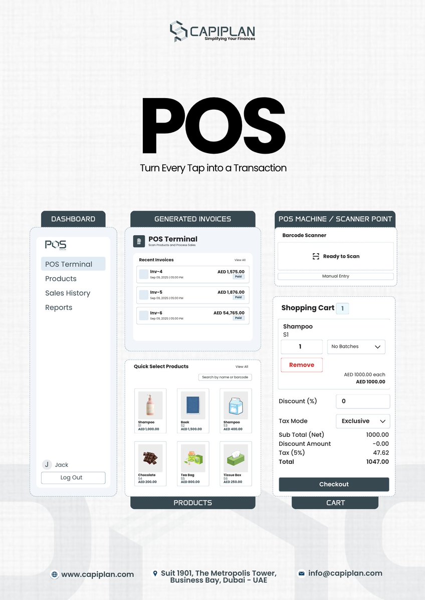 CapiPlan's tweet image. A fast, intuitive, and fully integrated POS system
designed to simplify your sales process and keep your
operations running smoothly.
From checkout to reporting, manage everything in
one place.
Explore more at: capiplan.com

#Capiplan #POS #PointOfSale 
 #DubaiBusiness