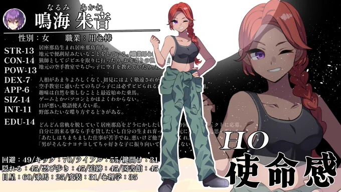 【#BAKAの歌 探索者紹介】 ≪HO1≫悪夢 PL:かえる3号 ≪HO2≫友情 PL:天野 螢 ≪HO3≫強引 PL:バリーハック・サーウィン ≪HO4≫使命感 PL:あめたろう 11/17 21時から前編開始▽