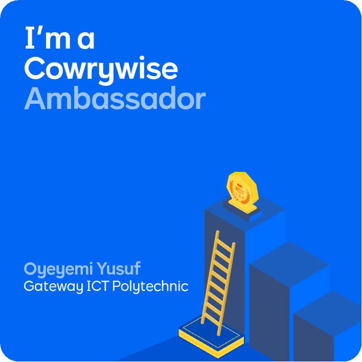 Oyehmii's tweet photo. Just got my Cowrywise Ambassador badge, ready to grow, learn, and inspire! 💙📈
@cowrywise https://t.co/rMYqzj1L2j