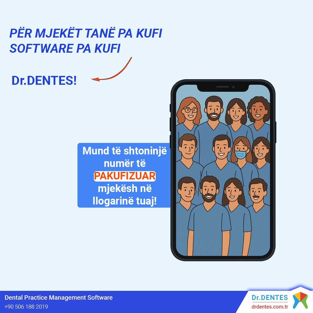 drdentesglobal's tweet photo. Dr.DENTES: Softuer i pakufizuar për mjekët tanë pa kufij!

Mund të shtoni mjekë të pakufizuar në llogarinë tuaj!

#mjek #dentist #mjekëtëpakufizuar #klinikë https://t.co/QpGmGwSFgk