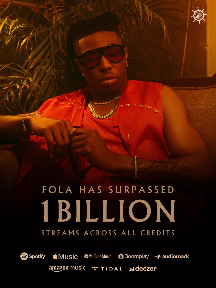 FOLA has surpassed 1 Billion streams across all credits. This is insanely huge 😳🔥