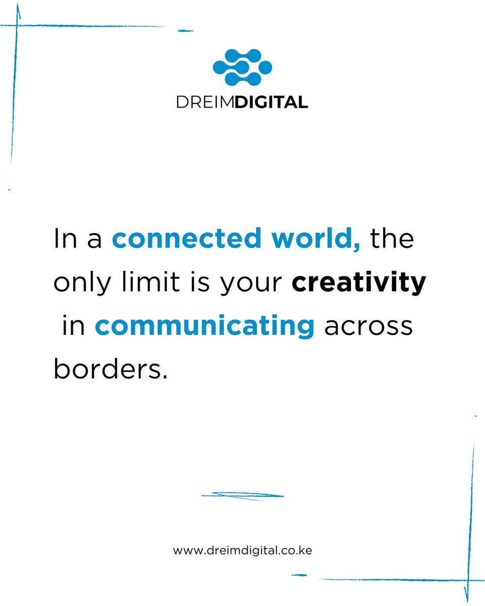 dreimdigital's tweet photo. In a connected world, the only limit is your creativity in communicating across borders.

#dreimdigital #digitalmarketing #strategy https://t.co/2WbQcOAqKh