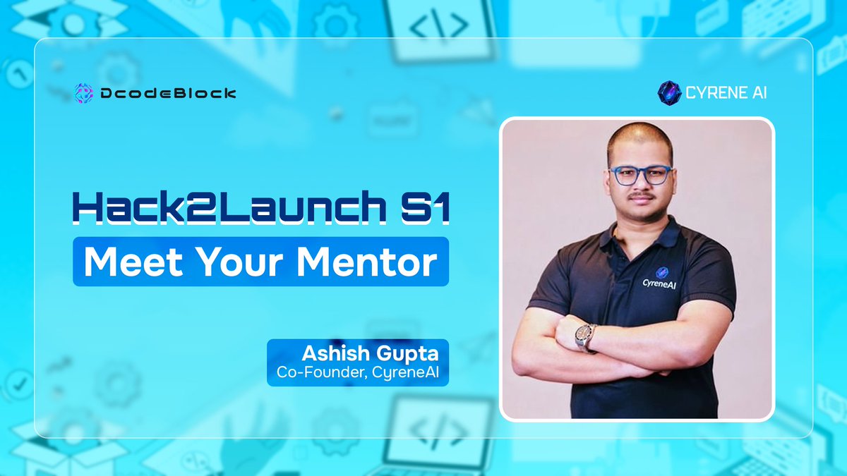 dcodeblock24's tweet image. Meet Your Mentor: Ashish Gupta
Co-Founder, Cyrene AI

Ashish isn’t just building another AI platform, he’s building the infrastructure layer that’s powering some of the fastest token launches in the ecosystem.

At @CyreneAI, he has been instrumental in shaping the backend…