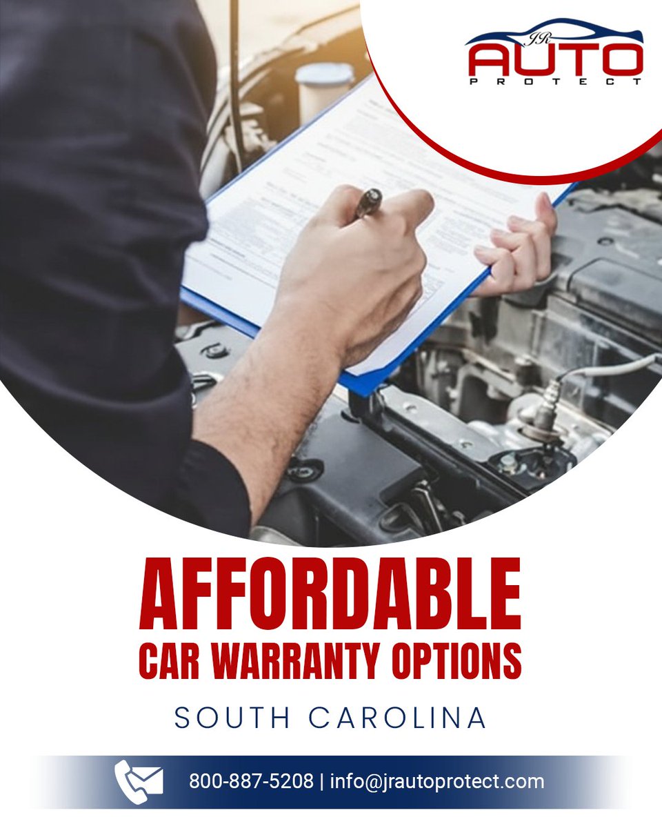JrAutoProtect_'s tweet image. Find affordable car warranty options in South Carolina that fit your budget and driving needs. Protect your ride smartly with JR Auto Protect. Get started today!

Visit Now- jrautoprotect.com

#autoprotectionusa #vehiclesecurityplan #smartcarcare #affordableautoplans