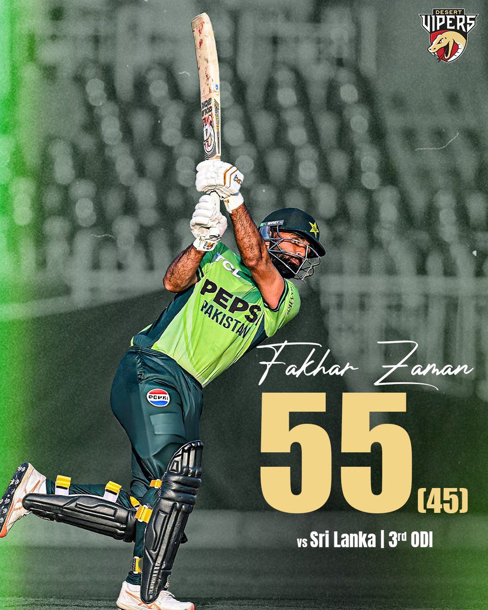 TheDesertVipers's tweet image. A class act by yours truly, Fakhar Bhai! 💚✨

#DesertVipers #FangsOut