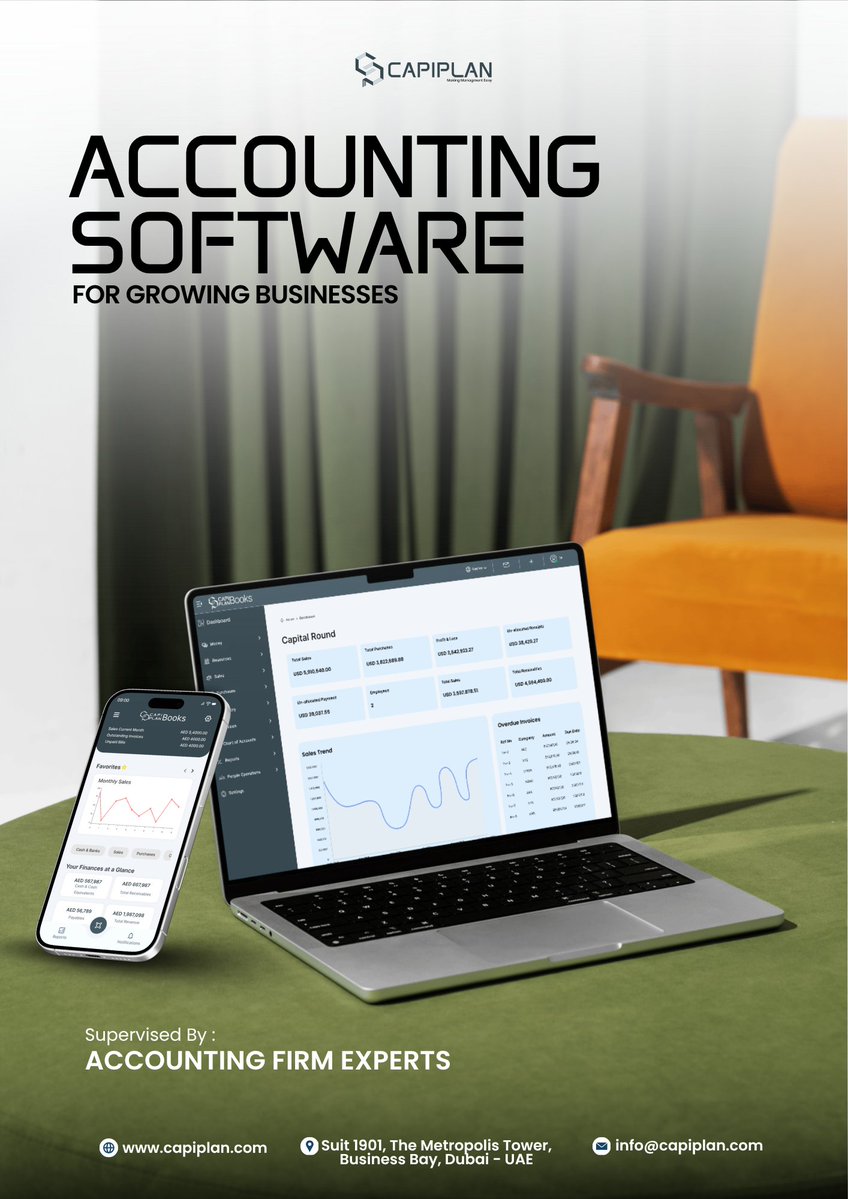 CapiPlan's tweet image. Managing finances should empower your business, not slow it down.
Our accounting software is designed to give you clarity, control, and confidence at every stage of your growth.

#Capiplan #AccountingSoftware #BusinessGrowth #Fintech #SME #DubaiBusiness #CloudAccounting