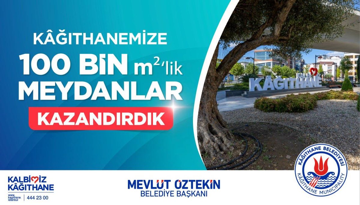 Kâğıthanemize; sosyal donatılara sahip, tarihi ve modern dokuyu birleştiren, yeşil ve estetik çevre düzenlemesiyle 100 bin metrekarelik  yeni meydanlar kazandırdık.💚

#KalbimizKağıthane