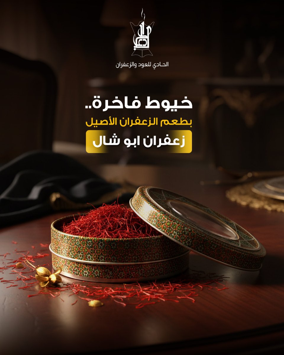 زعفران أبو شال 

 خيوط حمراء فاخرة تنثر طعمها المميز وتحوّل أكلك لتجربة فاخرة تفتح النفس 👌

 من النكهة إلى اللون.. كل تفصيلة فيه تحكي عن جودة الزعفران الأصيل 💛

#زعفران_أبو_شال #زعفران_فاخر #نكهة_الرفاهية #الحادي_للعود_والزعفران #بهارات_فاخرة #SaffronLove