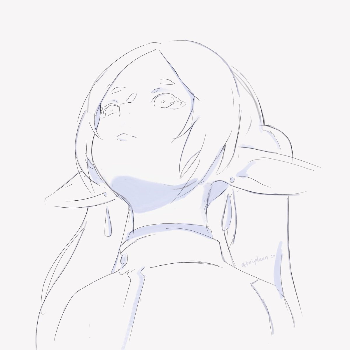 I also wanted to give it a try, it's a really difficult angle 
#frieren