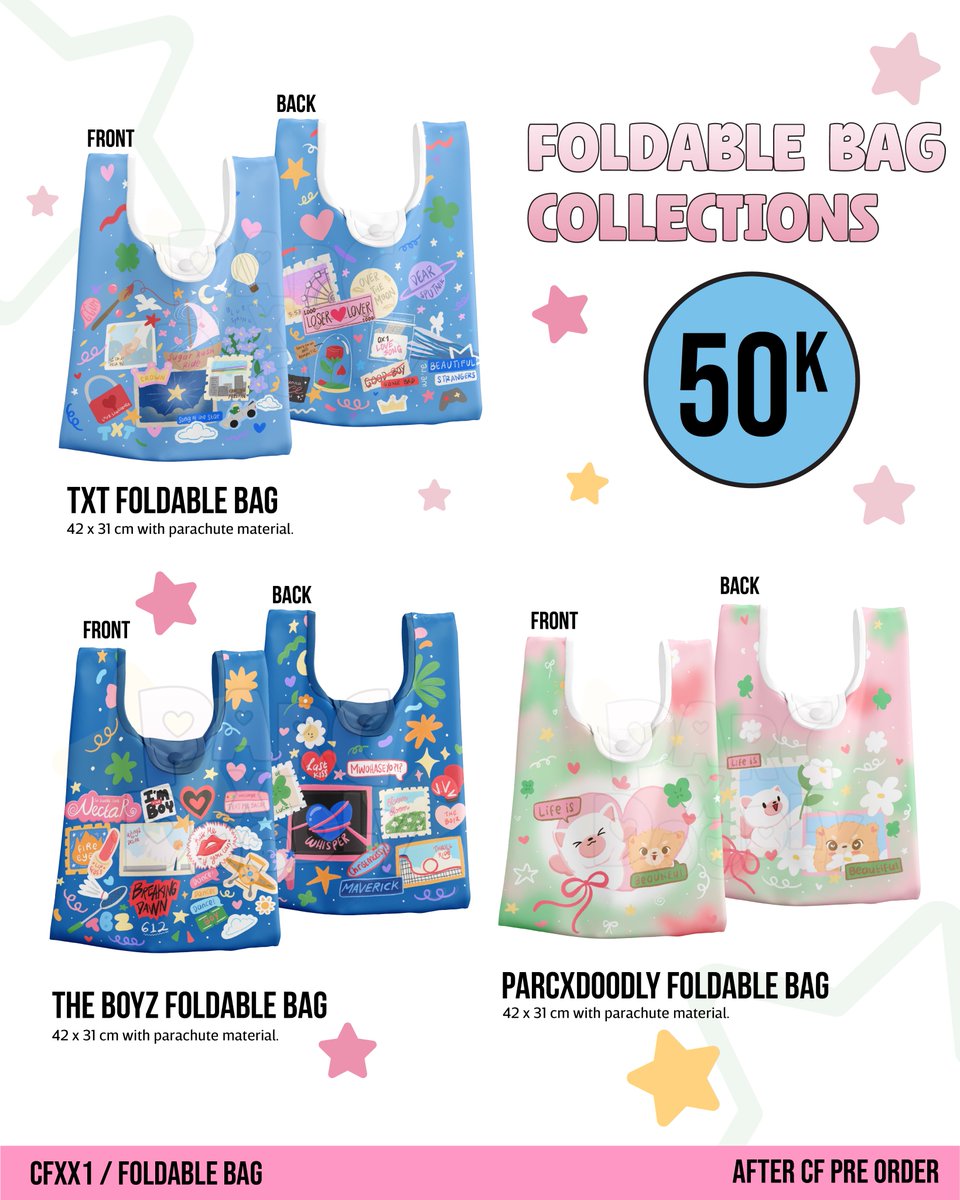 parcxdoodly's tweet image. Parcxdoodly After #CF21 Pre-Order🩷

📅 pre-order: Nov 17 - 20, 2025 
📦 Depok
🔗 bit.ly/ParcxdoodlyCFX… 

⭐️fandom: TXT, The Boyz (tbz), Original 

Happy shopping✨
#CFXXICatalogue #cfxxi
*you still can order besides foldable bag ya!!