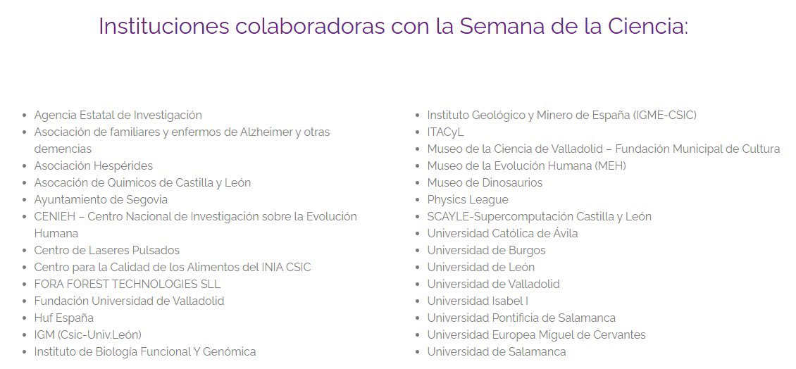 Semana de la Ciencia en Castilla y León tweet media