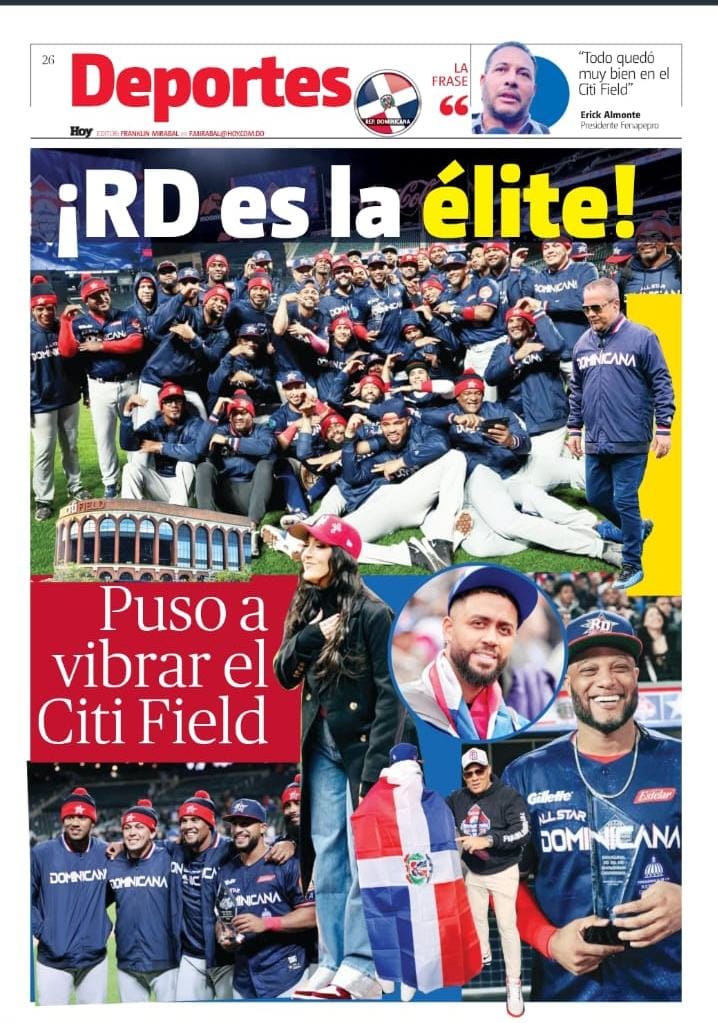 Mindri01's tweet photo. Espectacular!!!.

El periódico HOY deslumbró con la cobertura del juego RD vs Puerto Rico desde el Citi Field de Nurva York.

#YoApoyoALaRepúblicaDominucana https://t.co/aDh3NRDO87