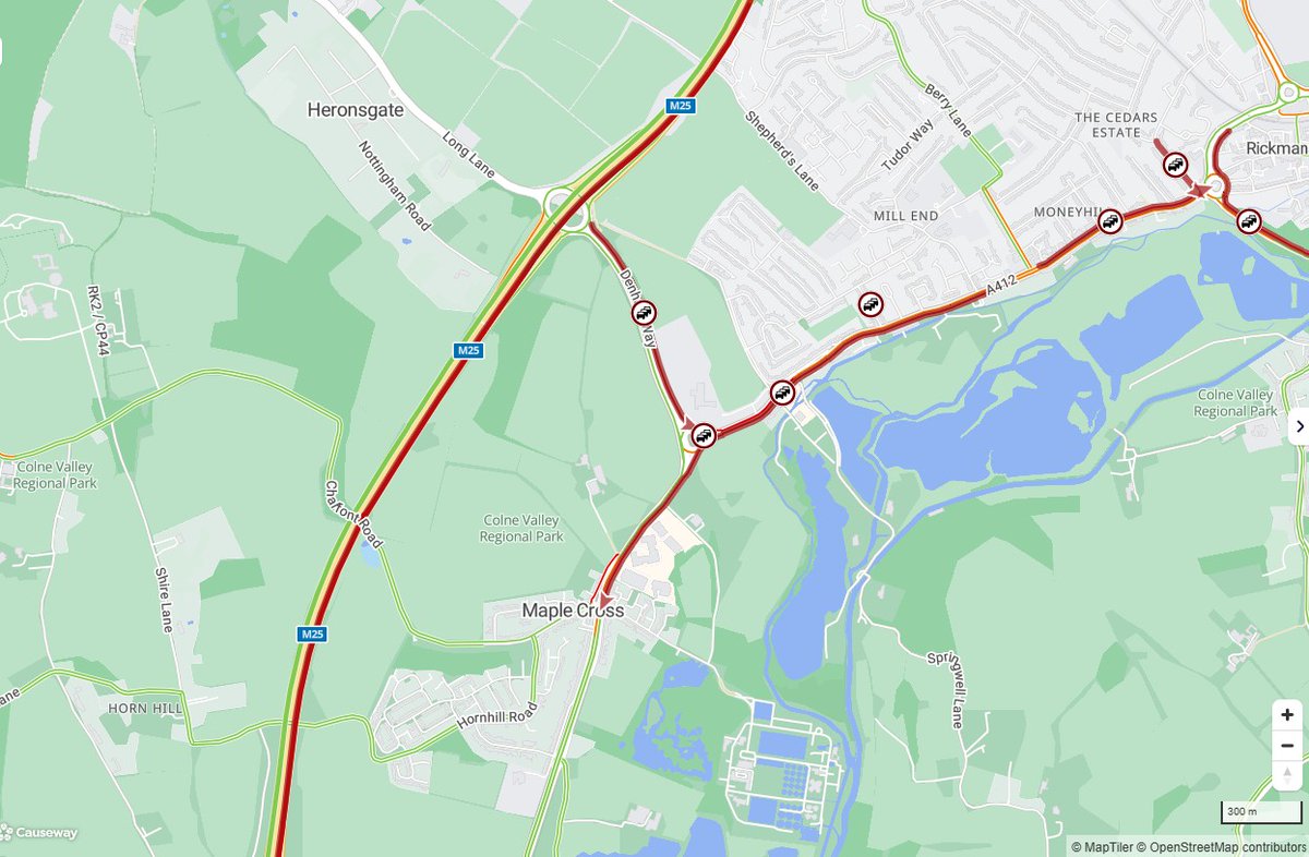 Herts_Highways's tweet photo. DELAYS: #Rickmansworth #A412 DELAYS southbound on A412 Denham Way towards Maple Cross - traffic is busier than usual, congestion on M25 J19-J16. #AvoidTheQ https://t.co/kCGrdFvxpe
