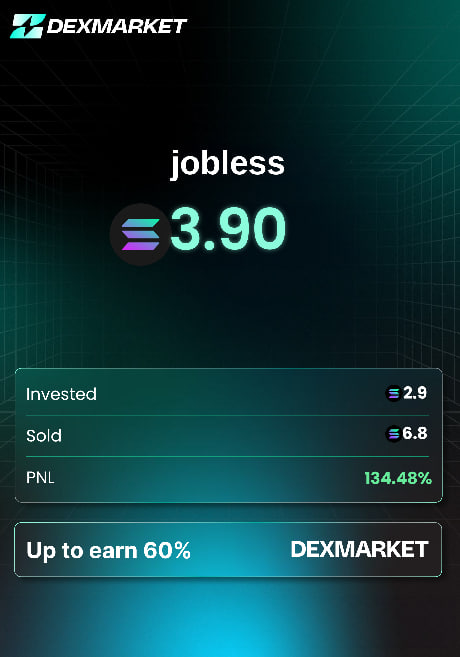 protano52390's tweet photo. $jobless is making waves in the market, perfect for traders looking to make solid gains!

HCtTJiDYhQ7uqefTvDeDTQGgnvtNVqL5rPfNDKSQpump https://t.co/14nvKYhu60