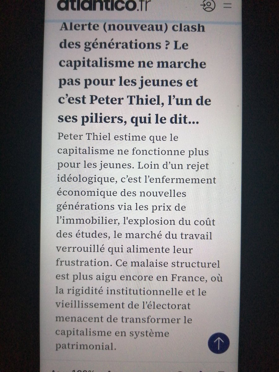 Peter Thiel.
La #GenZ ne reçoit plus rien de la part du capitalisme.

Elle le rejette. Car elle est confrontée à la hausse du prix des études, de l'immobilier et l'emploi obtenu n'est pas à la hauteur...
Bonne chance.