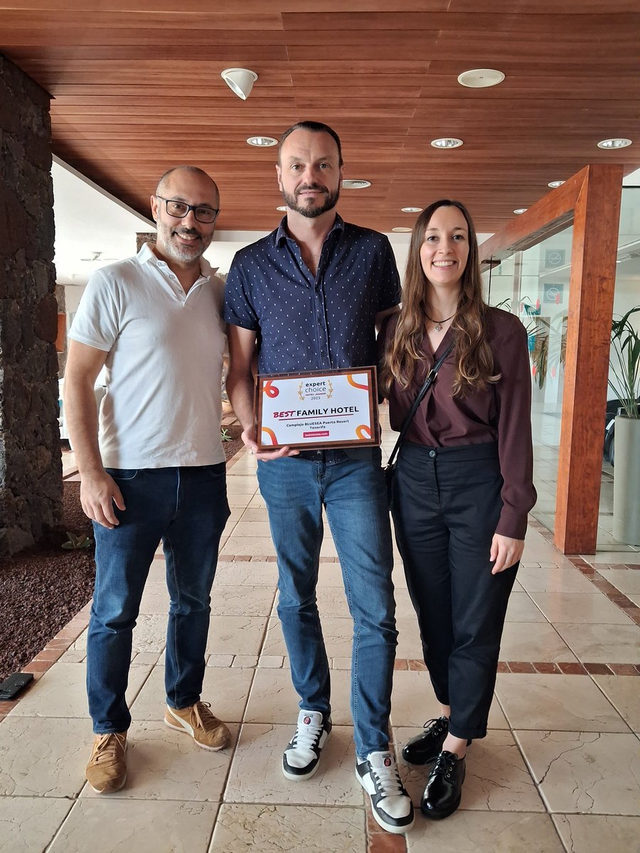 🏆 ¡Estamos de enhorabuena!
El BLUESEA Puerto Resort (Tenerife) ha sido reconocido como “Best Family Hotel” en los Expert Choice Hotel Awards 2025 de <a href="/lastminute_com/">lastminute.com</a> 

#blueseahotels #takemethere #bestfamilyhotel