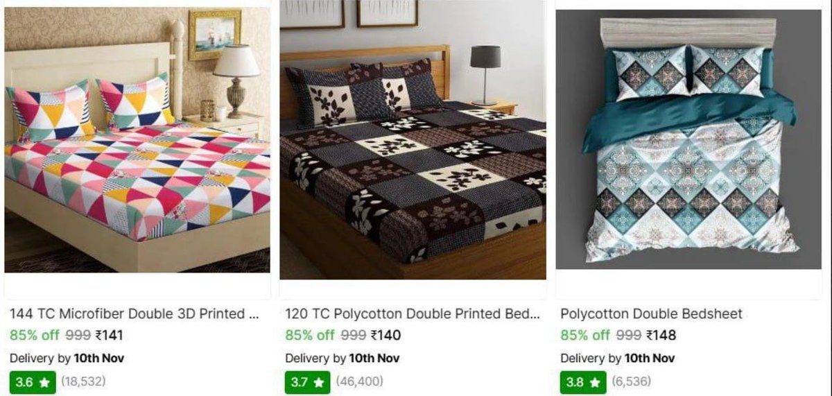 TechyBoostDeals's tweet photo. Double Bedsheet Starts @ ₹141
Buy link : https://t.co/dQPbbM3HIU
#shopsy #HomeDecor #Bedsheet https://t.co/nUntyxy0yP